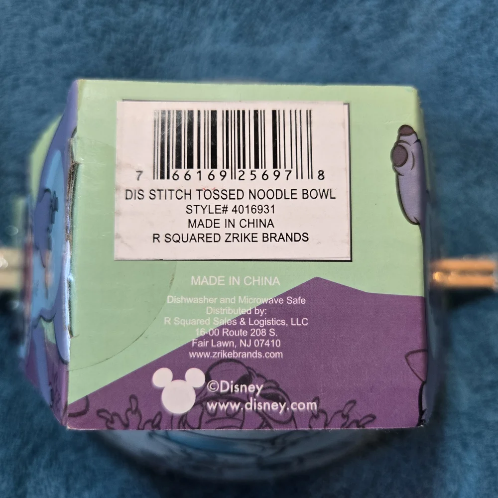 🌺Disney's Stitch 16oz. Sketch-Art Ramen Noodle Bowl with Chopsticks, Tossed